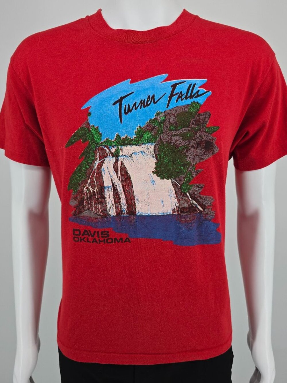 Vintage 1980s Screen Stars Turner Falls Davis Oklahoma Waterfall T-Shirt (M)